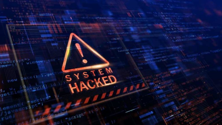 digital illustration of system hacked